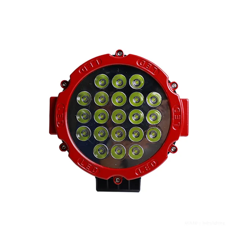 RCJLED 51W Red-Rim Round LED Work Light
