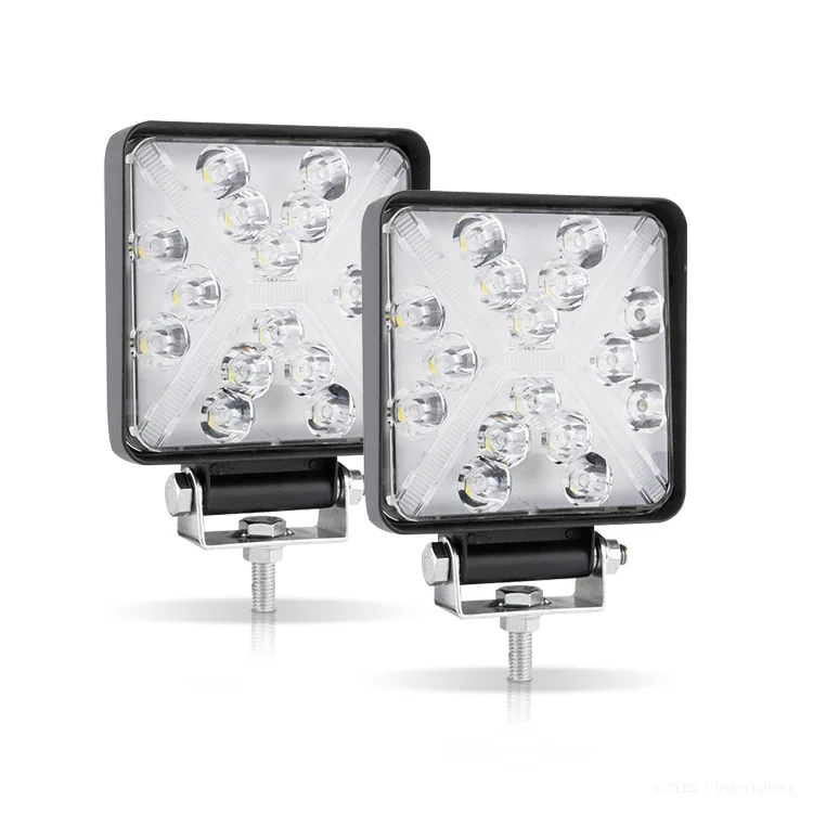 RCJLED 48W Square Halo LED Work Light