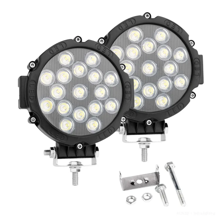RCJLED 51W Round 17-LED Work Light