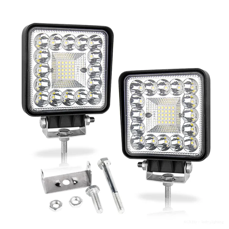 RCJLED 123W Square LED Work Light