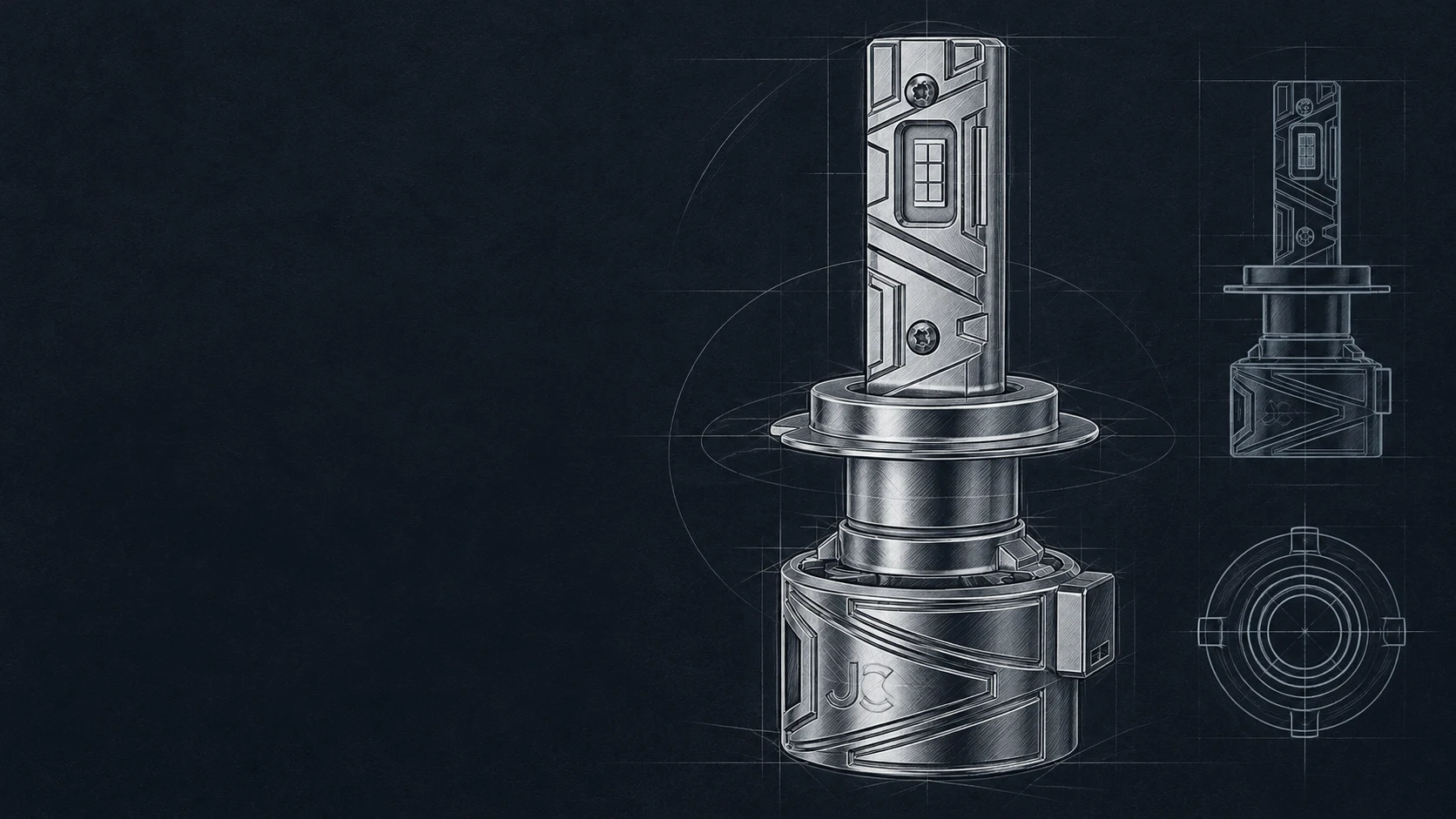 Concept design sketch inspired by the exterior of the RCJLED JC headlight