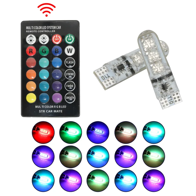 RCJLED T10 5050 RGB LED Bulb with Remote