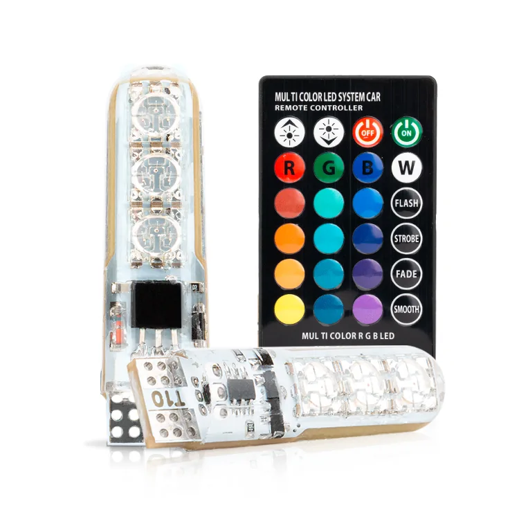 RCJLED T10 RGB 5050 LED Bulb & Remote
