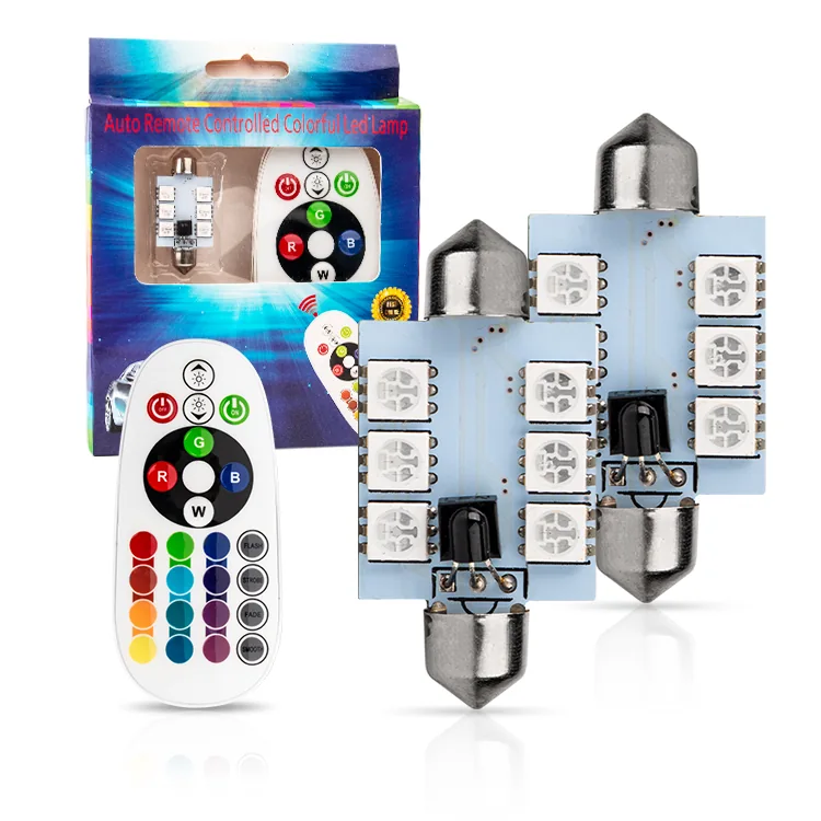 RCJLED RGB Festoon LED Bulb & Remote