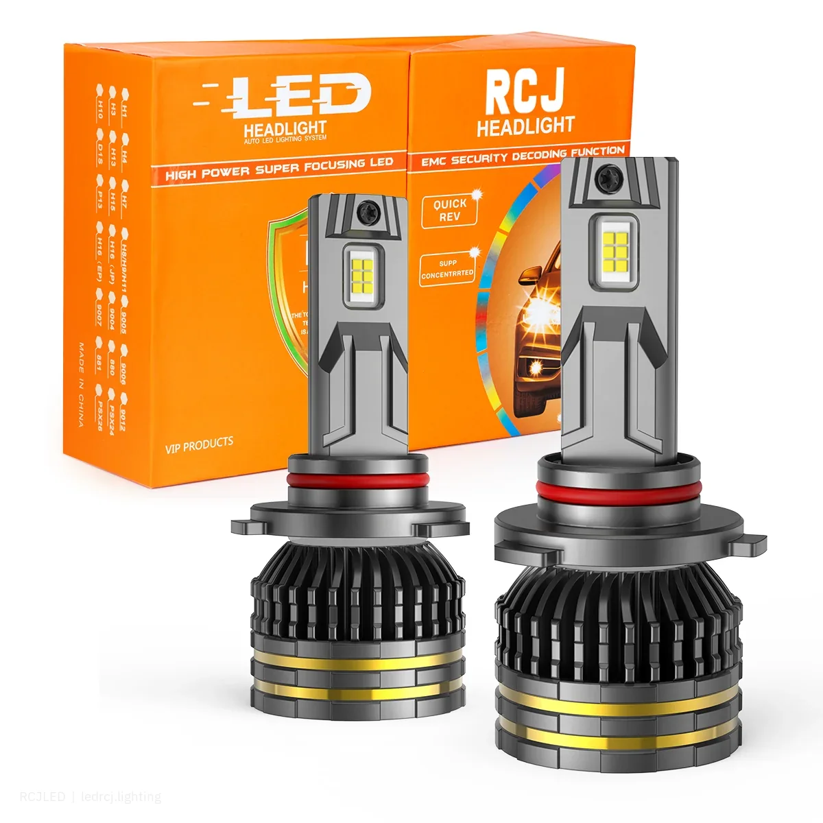 RCJLED 65W Mini H4/H13 LED Headlight