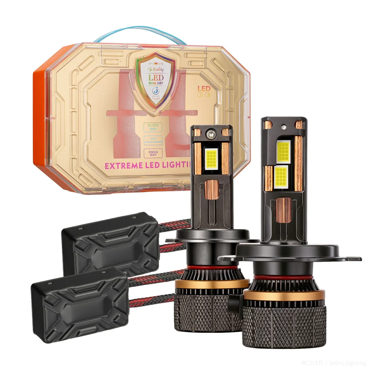 RCJLED 100W H4 LED Headlight